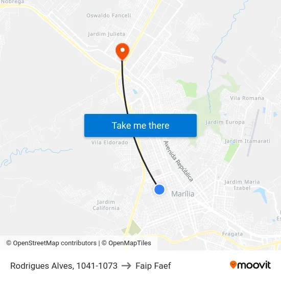 Rodrigues Alves, 1041-1073 to Faip Faef map