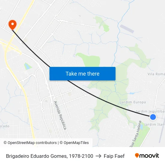 Brigadeiro Eduardo Gomes, 1978-2100 to Faip Faef map