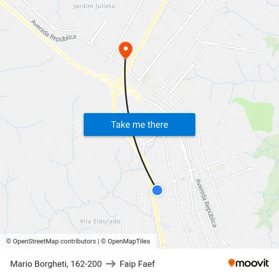 Mario Borgheti, 162-200 to Faip Faef map