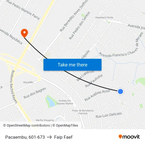 Pacaembu, 601-673 to Faip Faef map