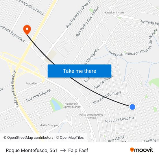 Roque Montefusco, 561 to Faip Faef map