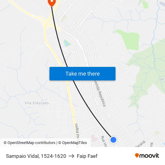 Sampaio Vidal, 1524-1620 to Faip Faef map