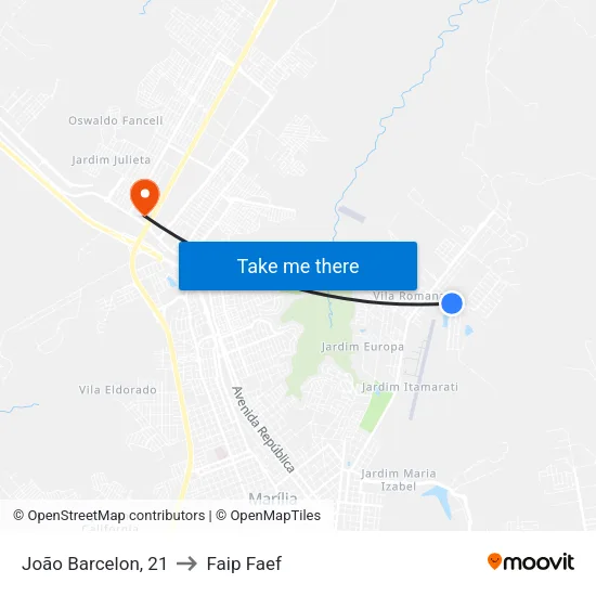 João Barcelon, 21 to Faip Faef map