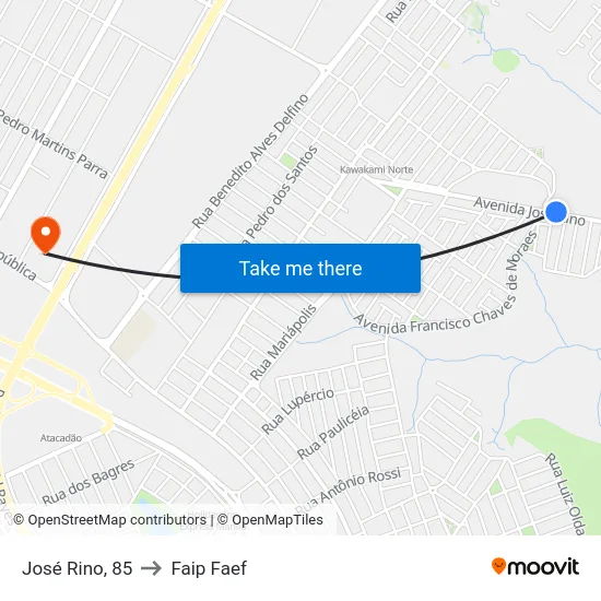 José Rino, 85 to Faip Faef map