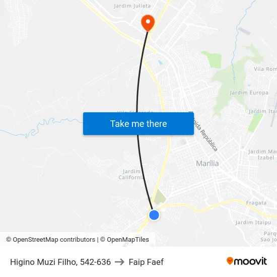 Higino Muzi Filho, 542-636 to Faip Faef map