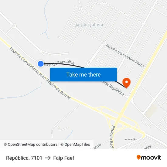 República, 7101 to Faip Faef map