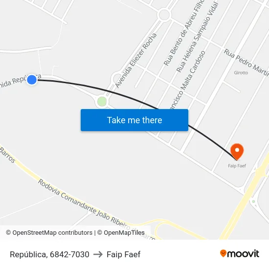 República, 6842-7030 to Faip Faef map