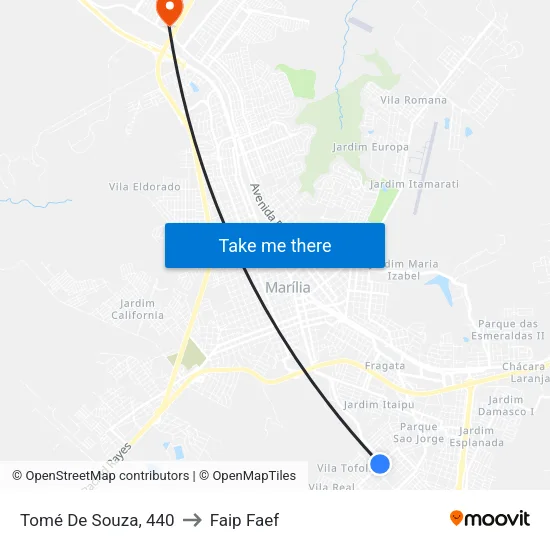 Tomé De Souza, 440 to Faip Faef map