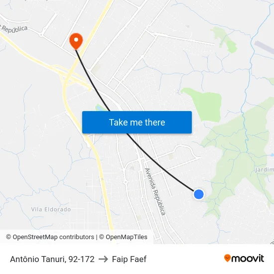 Antônio Tanuri, 92-172 to Faip Faef map