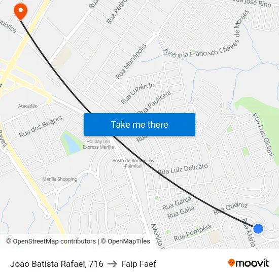 João Batista Rafael, 716 to Faip Faef map
