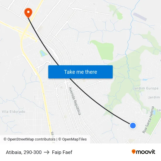 Atibaia, 290-300 to Faip Faef map