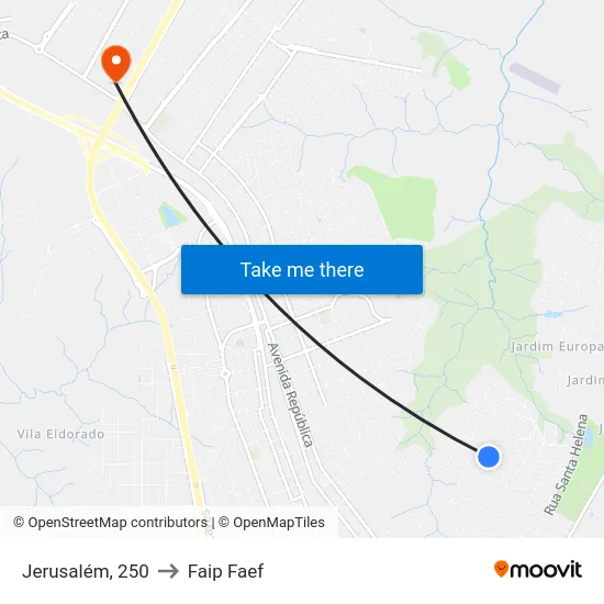 Jerusalém, 250 to Faip Faef map