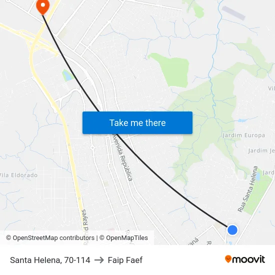 Santa Helena, 70-114 to Faip Faef map