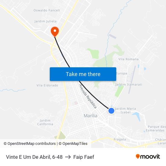 Vinte E Um De Abril, 6-48 to Faip Faef map