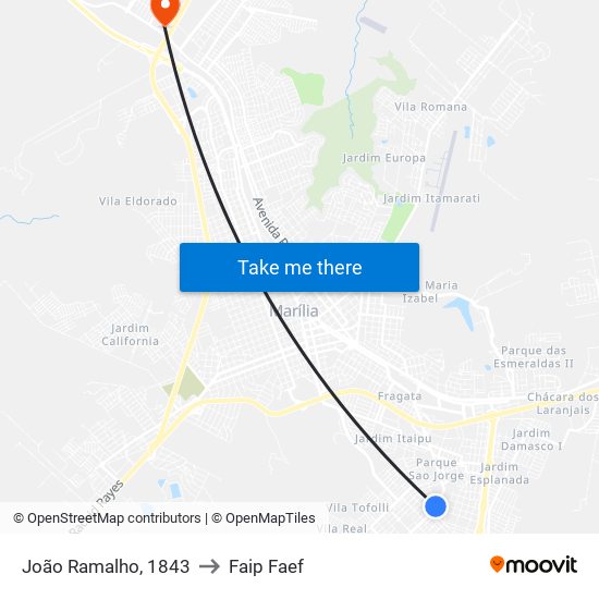 João Ramalho, 1843 to Faip Faef map