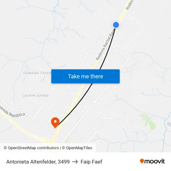 Antonieta Altenfelder, 3499 to Faip Faef map