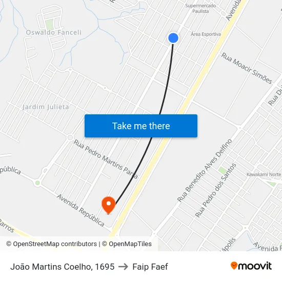 João Martins Coelho, 1695 to Faip Faef map