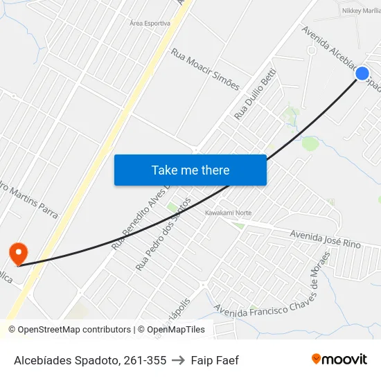 Alcebíades Spadoto, 261-355 to Faip Faef map