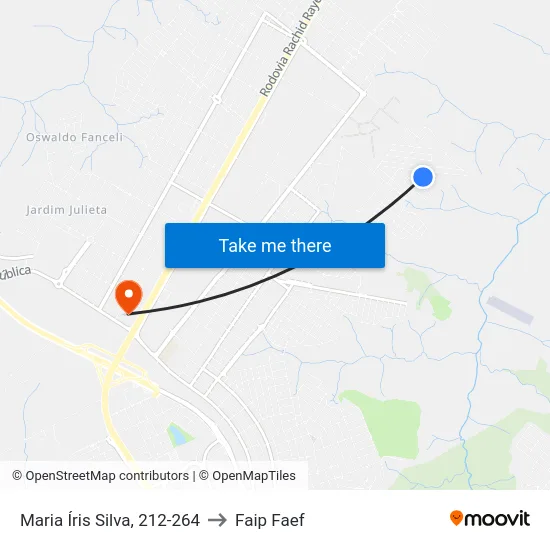 Maria Íris Silva, 212-264 to Faip Faef map