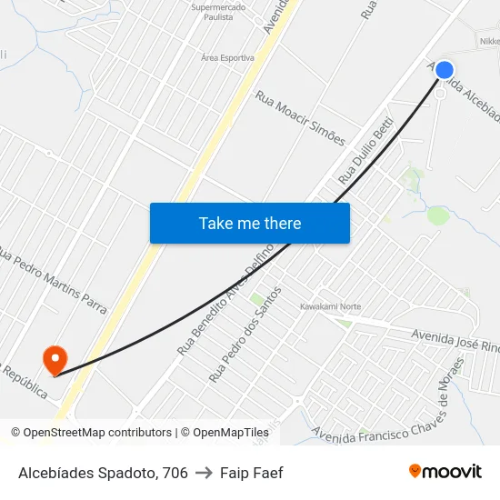 Alcebíades Spadoto, 706 to Faip Faef map