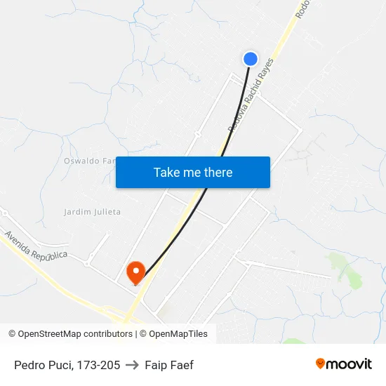 Pedro Puci, 173-205 to Faip Faef map