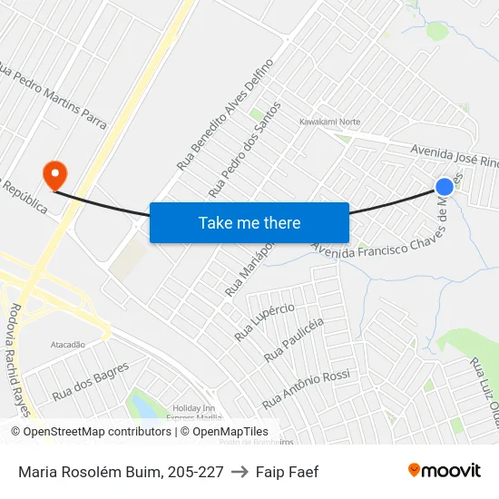 Maria Rosolém Buim, 205-227 to Faip Faef map
