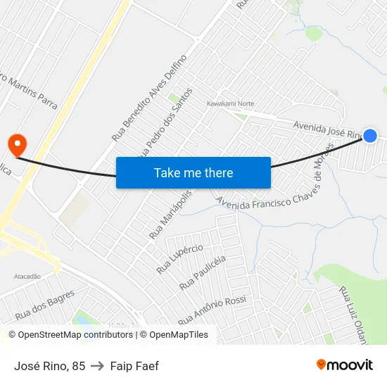 José Rino, 85 to Faip Faef map