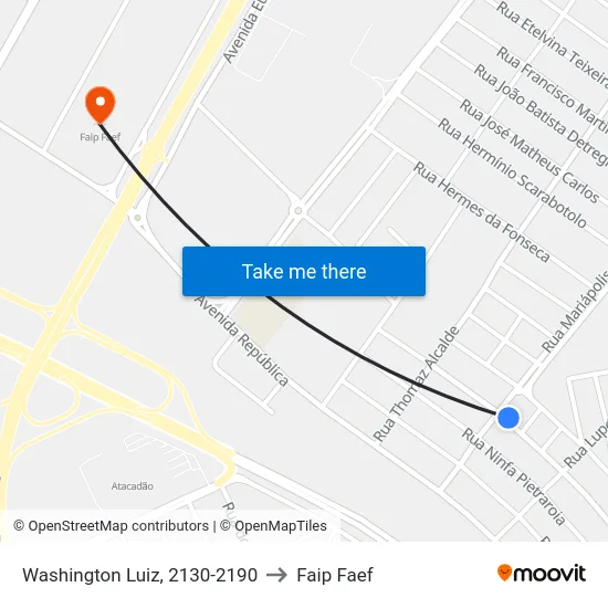 Washington Luiz, 2130-2190 to Faip Faef map