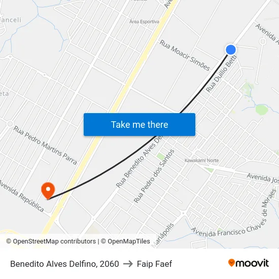 Benedito Alves Delfino, 2060 to Faip Faef map