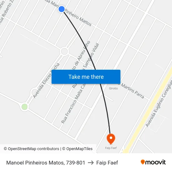 Manoel Pinheiros Matos, 739-801 to Faip Faef map
