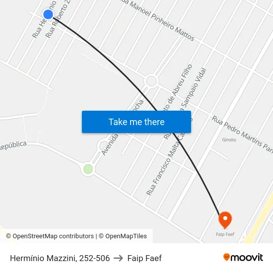 Hermínio Mazzini, 252-506 to Faip Faef map