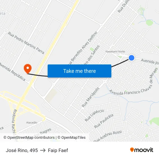 José Rino, 495 to Faip Faef map