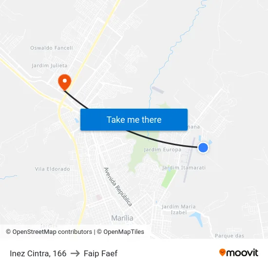 Inez Cintra, 166 to Faip Faef map