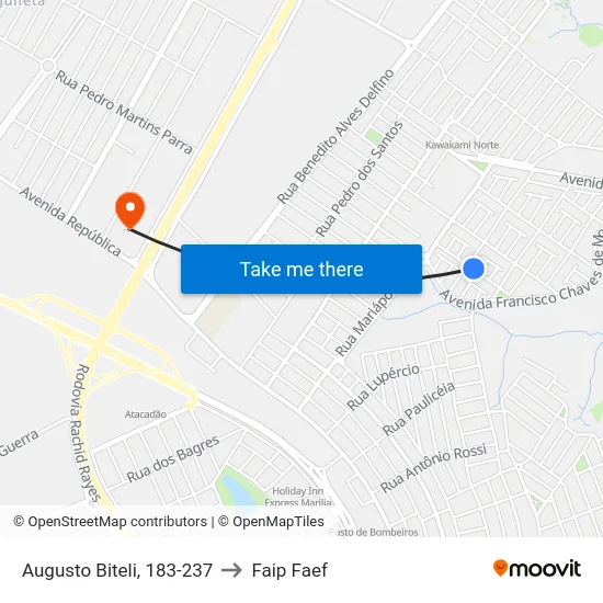 Augusto Biteli, 183-237 to Faip Faef map