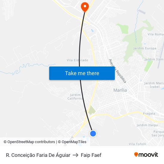R. Conceição Faria De Águiar to Faip Faef map