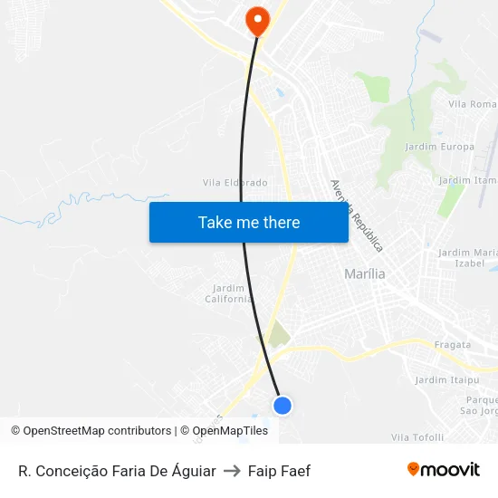 R. Conceição Faria De Águiar to Faip Faef map