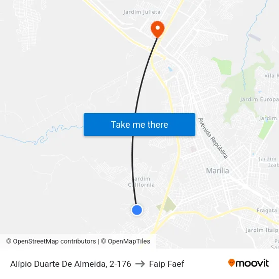 Alípio Duarte De Almeida, 2-176 to Faip Faef map