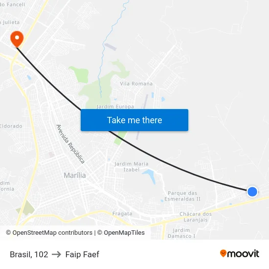 Brasil, 102 to Faip Faef map