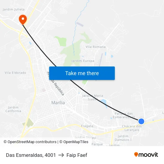 Das Esmeraldas, 4001 to Faip Faef map