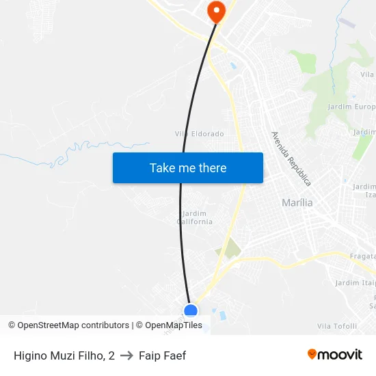 Higino Muzi Filho, 2 to Faip Faef map