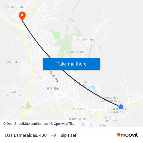 Das Esmeraldas, 4001 to Faip Faef map