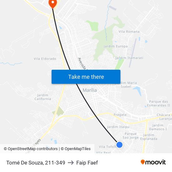 Tomé De Souza, 211-349 to Faip Faef map