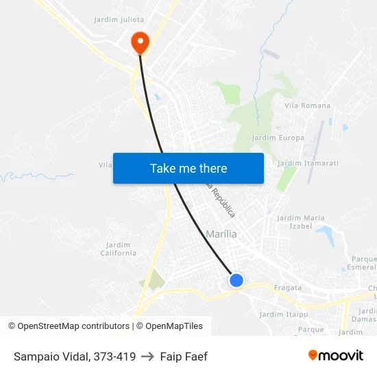 Sampaio Vidal, 373-419 to Faip Faef map