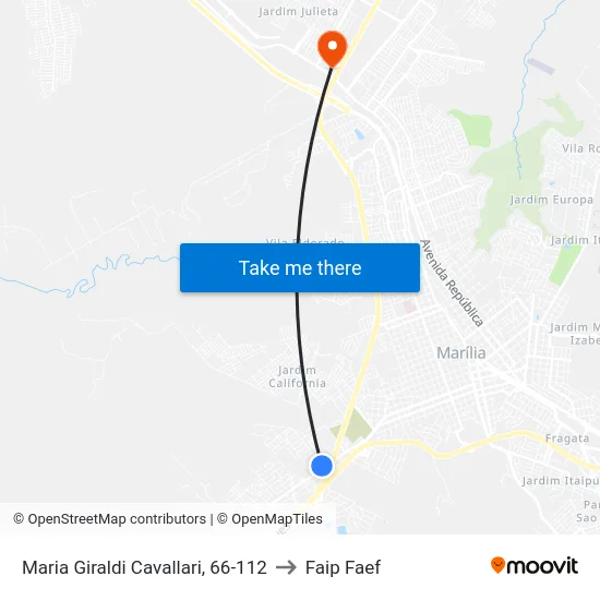 Maria Giraldi Cavallari, 66-112 to Faip Faef map