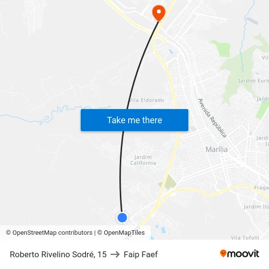 Roberto Rivelino Sodré, 15 to Faip Faef map