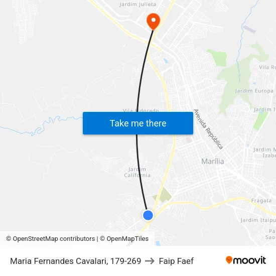 Maria Fernandes Cavalari, 179-269 to Faip Faef map