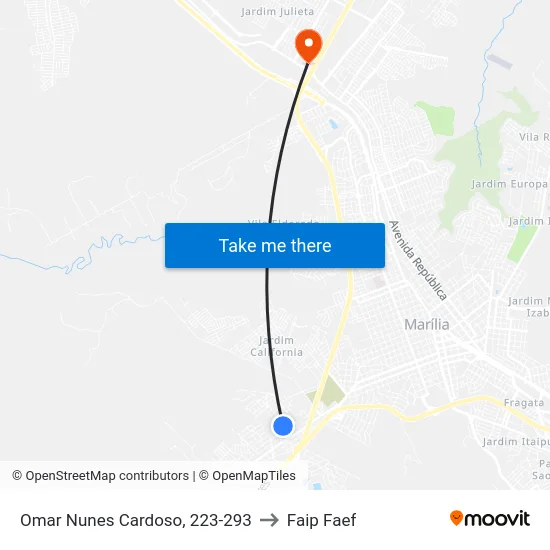 Omar Nunes Cardoso, 223-293 to Faip Faef map