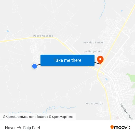 Novo to Faip Faef map