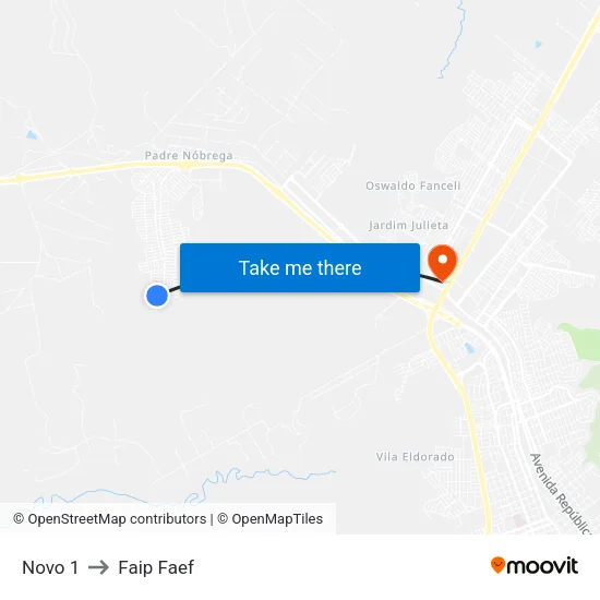 Novo 1 to Faip Faef map