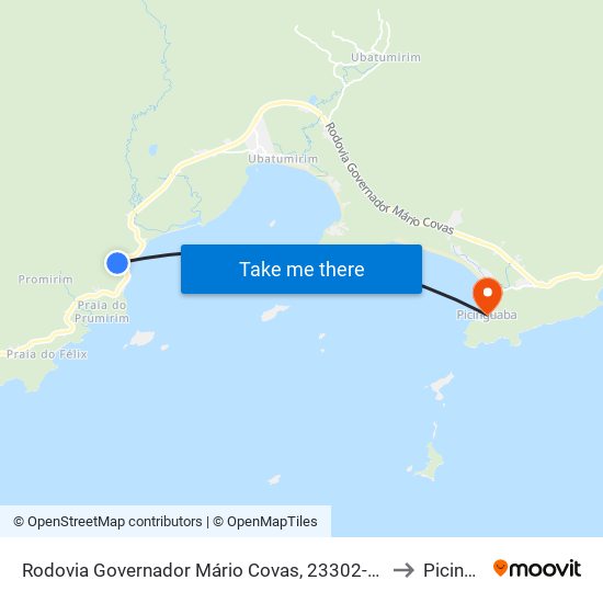 Rodovia Governador Mário Covas, 23302-24250 - Praia Do Puruba to Picinguaba map